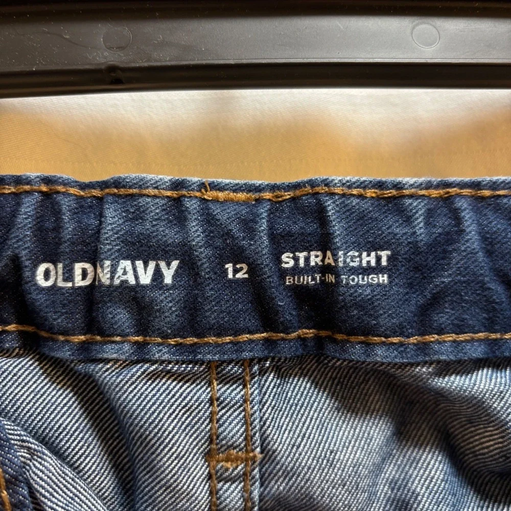 Old Navy Boys Straight Built in Tough Dark Wash Jeans Size‎ 12